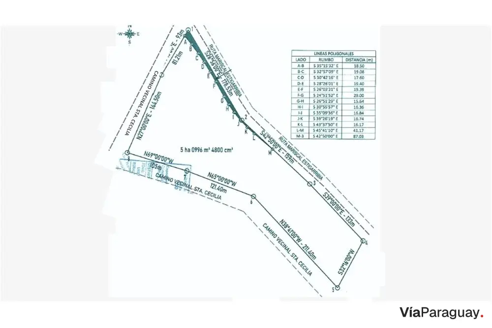 Terreno de 5 hectares à venda na Rota 2, Ypacaraí