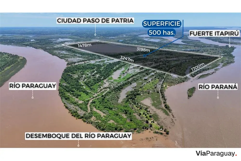 Terreno de 500 hectares à venda no Rio Paraná