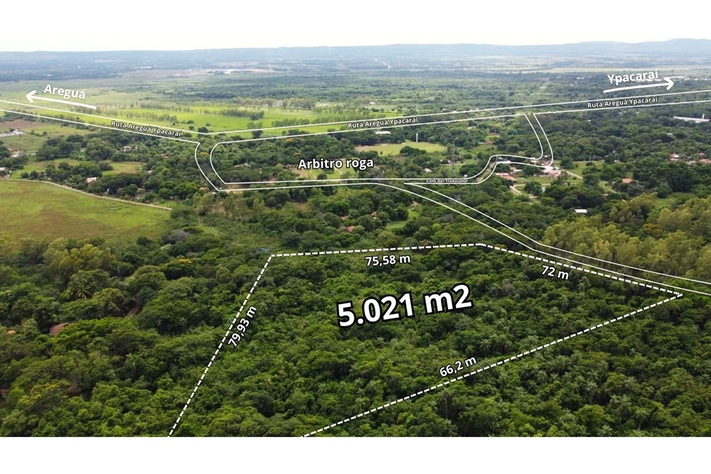 Terreno de 5.021 m² en venta en Cerro Guy, Ypacaraí