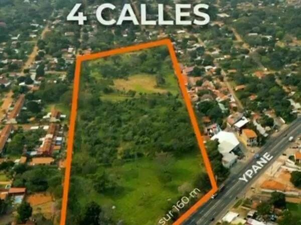 5.7-hectare land for sale on main road, Ñemby