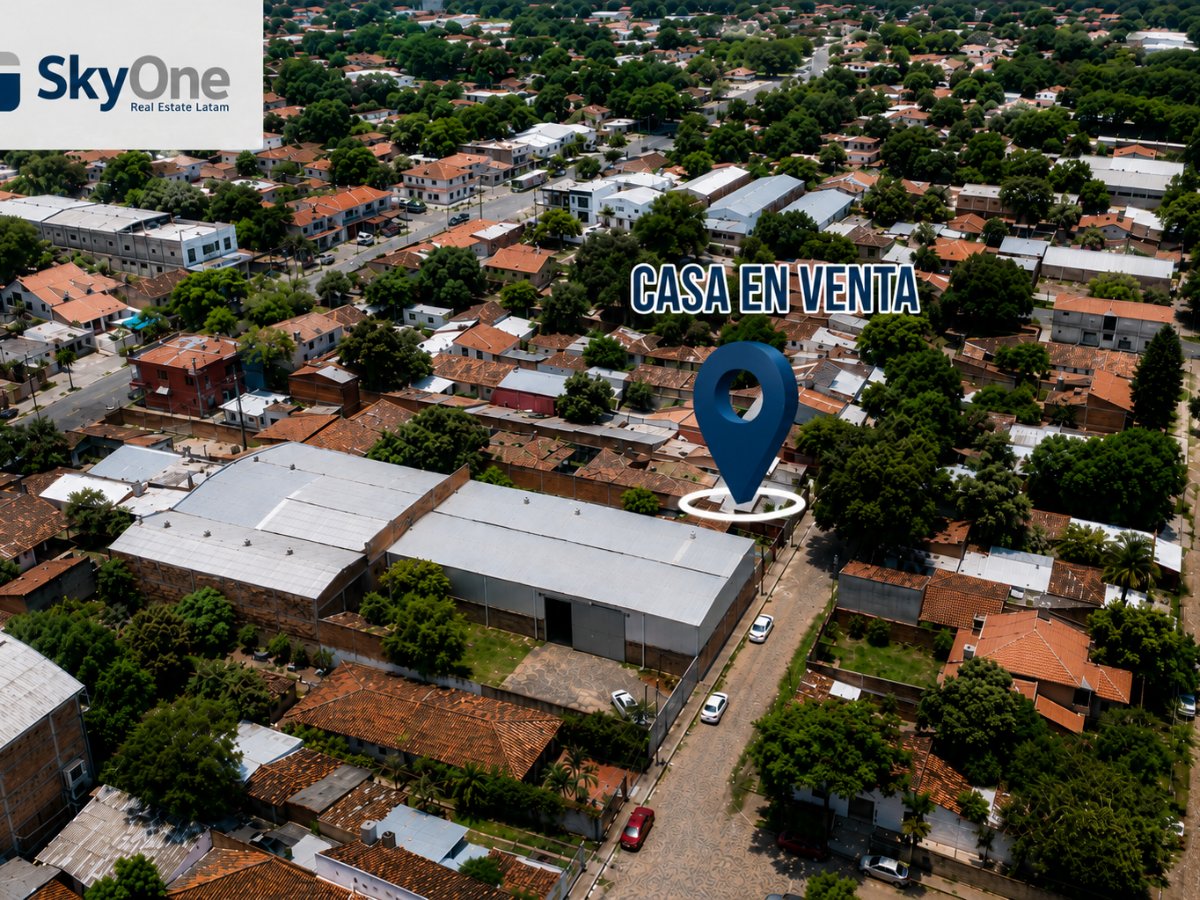 Terreno de 642 m² con tres construcciones en Lambaré, Barrio Santa Lucía