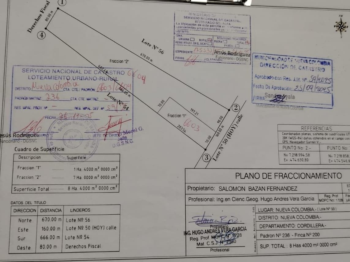 Terreno de 7 hectáreas en venta en Nueva Colombia