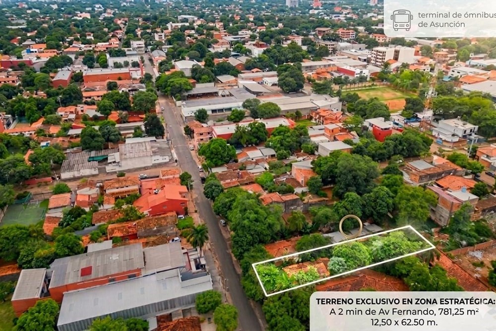 781 m² land for sale in Lambaré, Panambireta