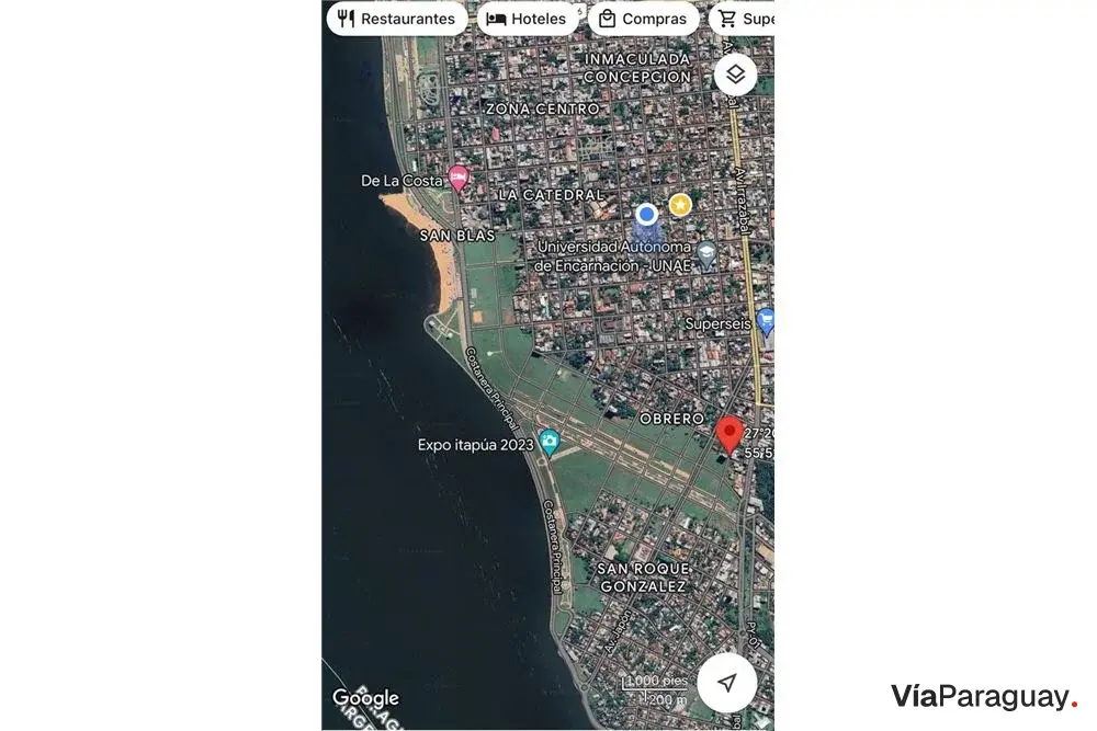 Terreno en alquiler frente a la costanera de Encarnación