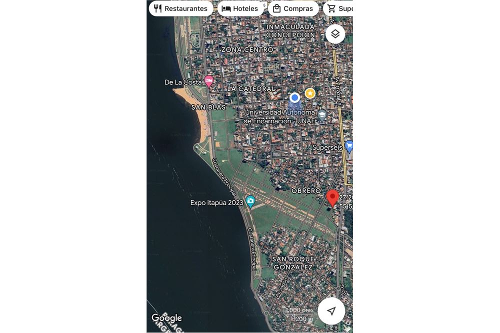 Land for rent facing the Encarnación waterfront