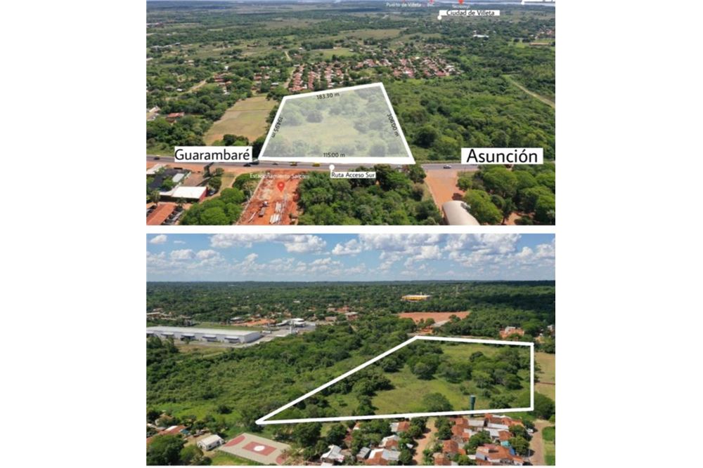 Industrial land for rent on Acceso Sur, Ypané