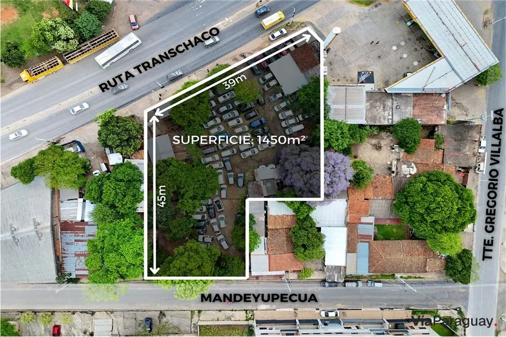 Land for rent on Avda. Transchaco, Loma Pytá