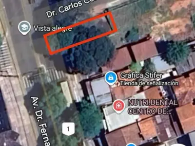 Terreno em esquina à venda em Assunção, bairro Vista Alegre – 1.100 m²