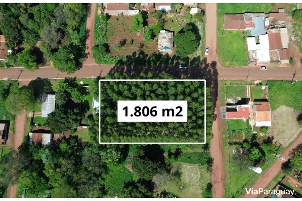 Corner lot for sale in Cambyretá, Itapúa