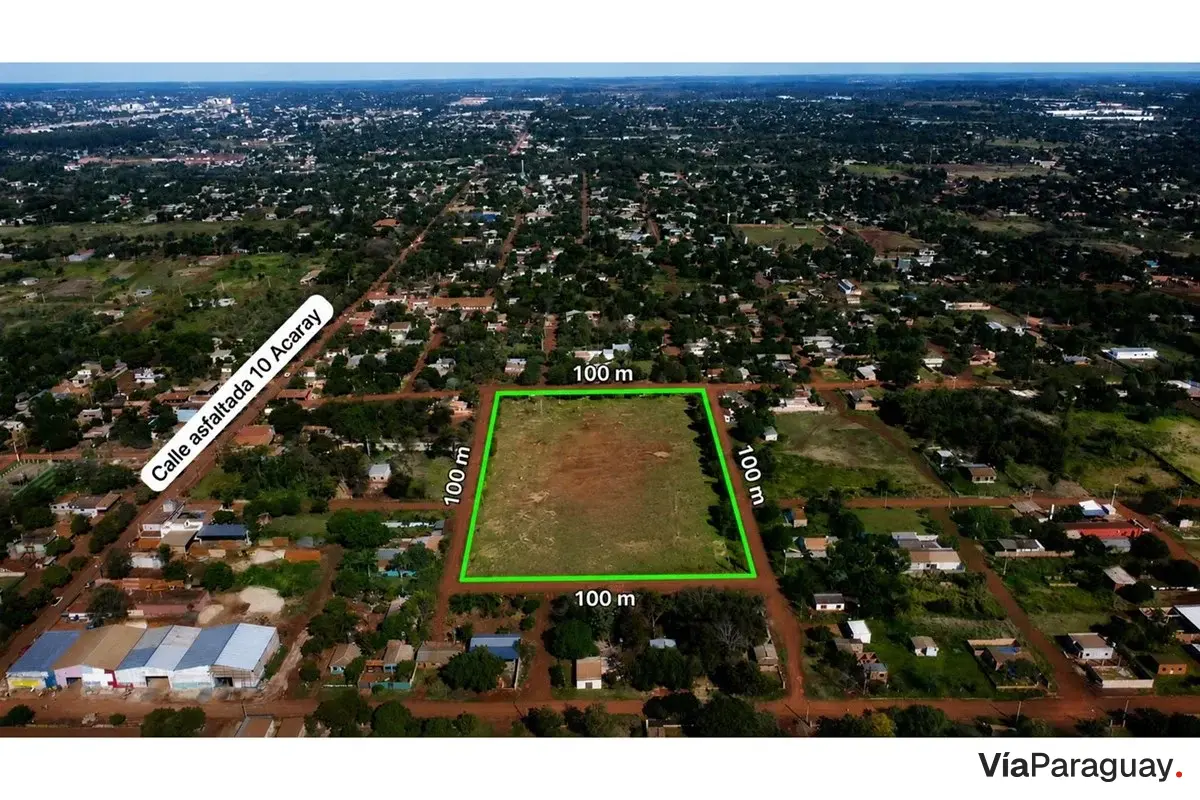 Terreno en venta de 1 hectárea en Km 10 Acaray