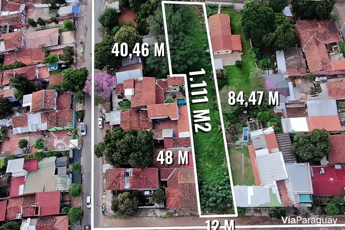 Terreno en venta de 1111 m² en Lambaré, Cuatro Mojones