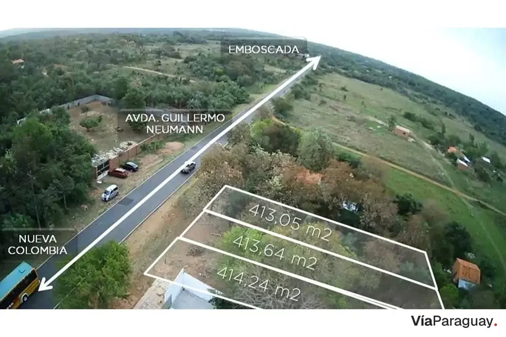 Terreno en venta de 1240 m² sobre ruta en Emboscada