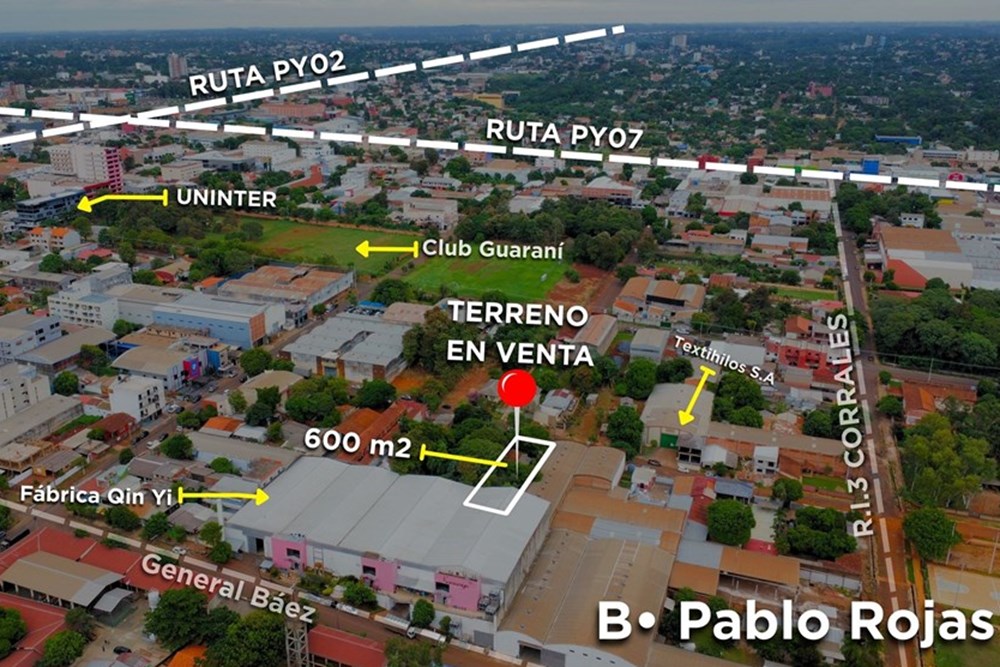 Terreno à venda no bairro Pablo Rojas, Ciudad del Este