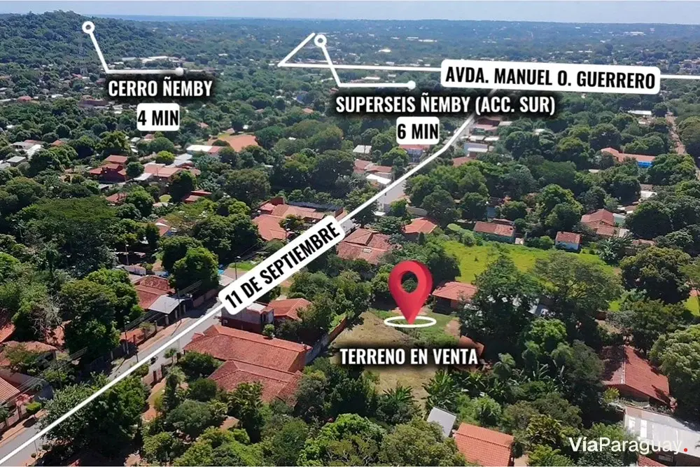 Terreno en venta en Barrio Rincón, Ñemby – 1.224 m²