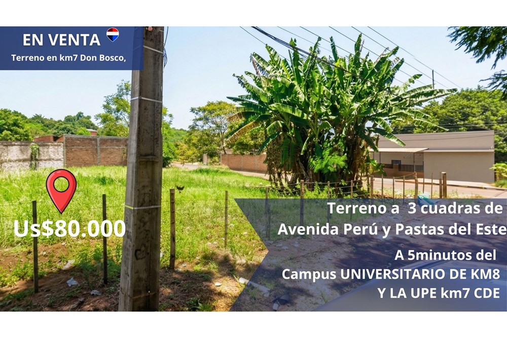 Terreno en venta en Don Bosco, Ciudad del Este