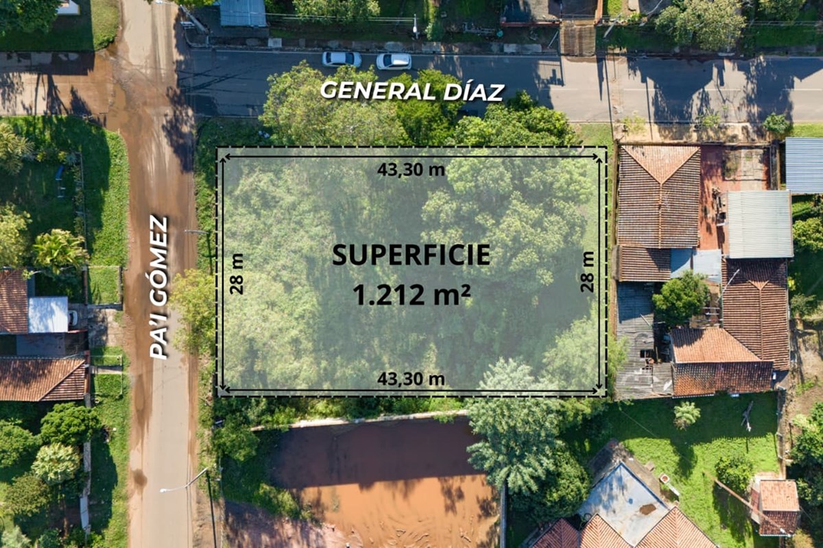Terreno en venta en el centro de Paraguarí, 1.212 m²
