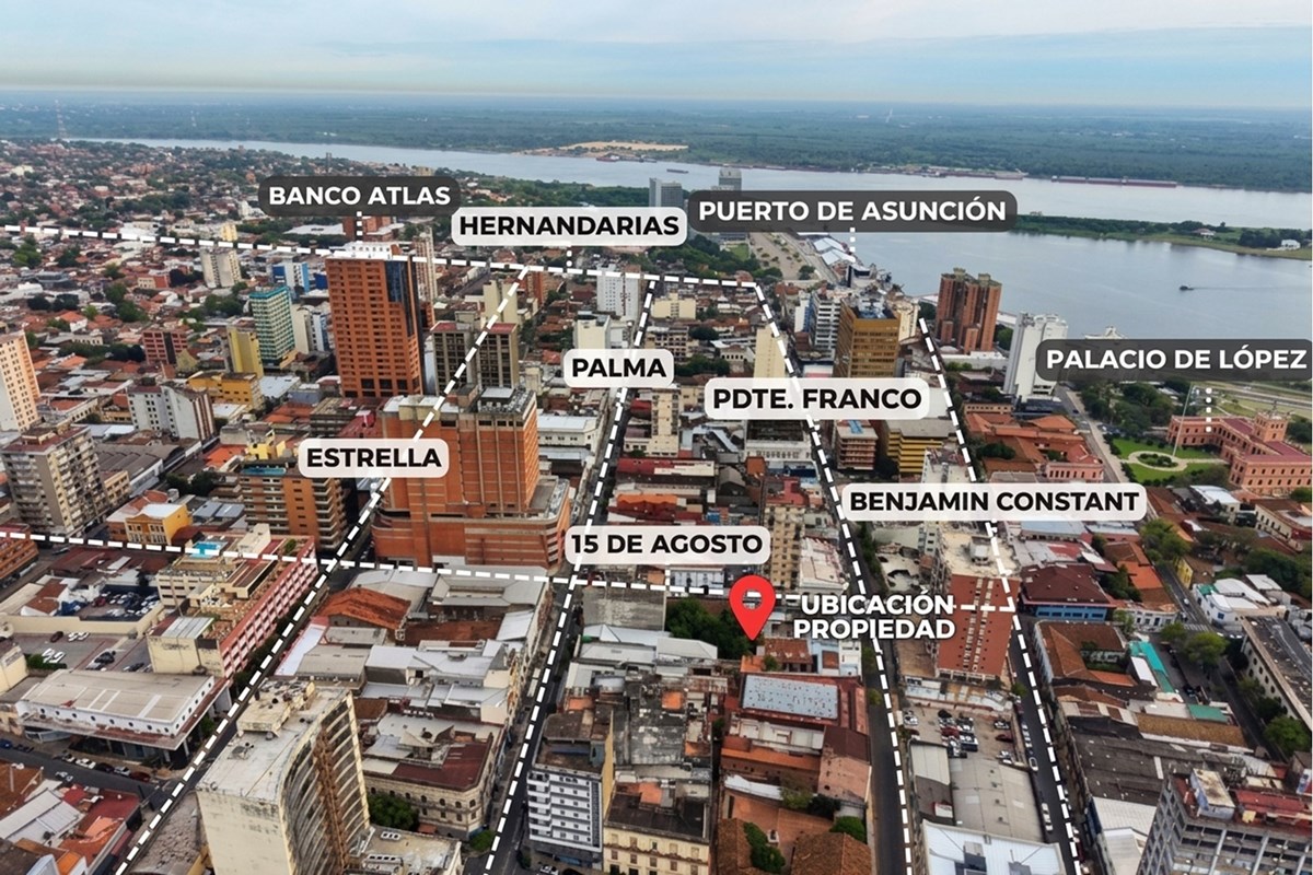 Land for sale on corner lot, Historic Center of Asunción