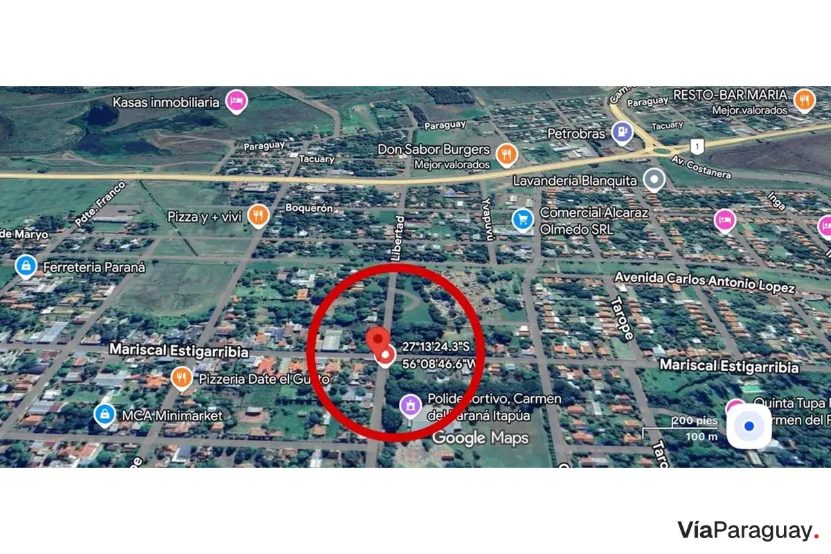 Terreno en venta en esquina en Carmen del Paraná, Itapúa