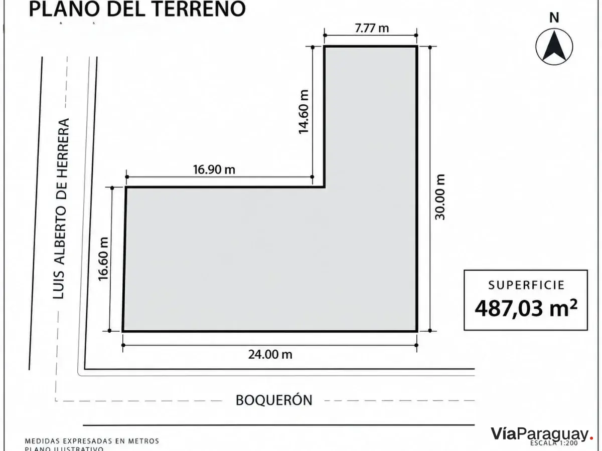 Terreno de esquina à venda no Cuarto Barrio, Luque