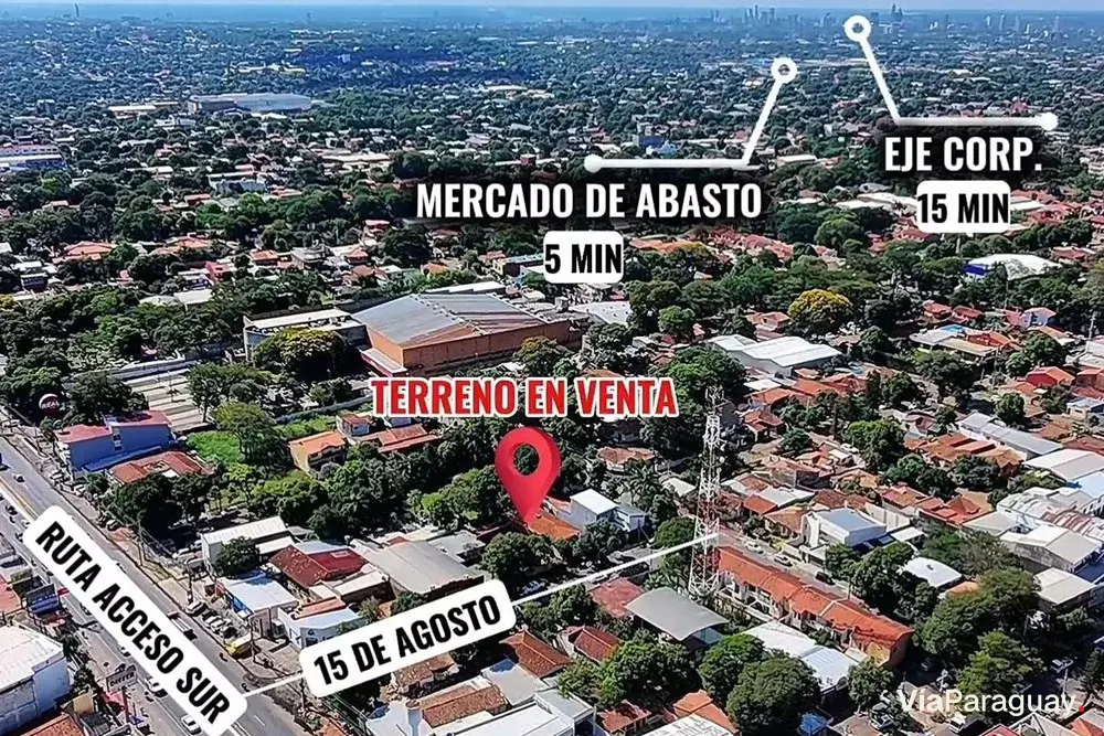 Terreno en venta en Fernando de la Mora, zona sur