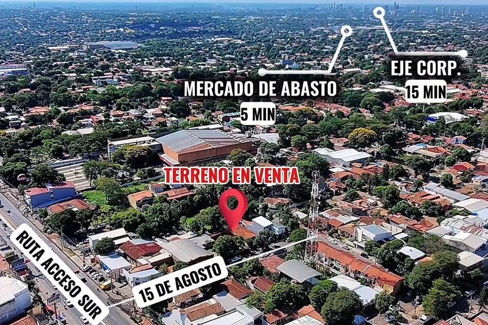 Terreno en venta en Fernando de la Mora, zona sur