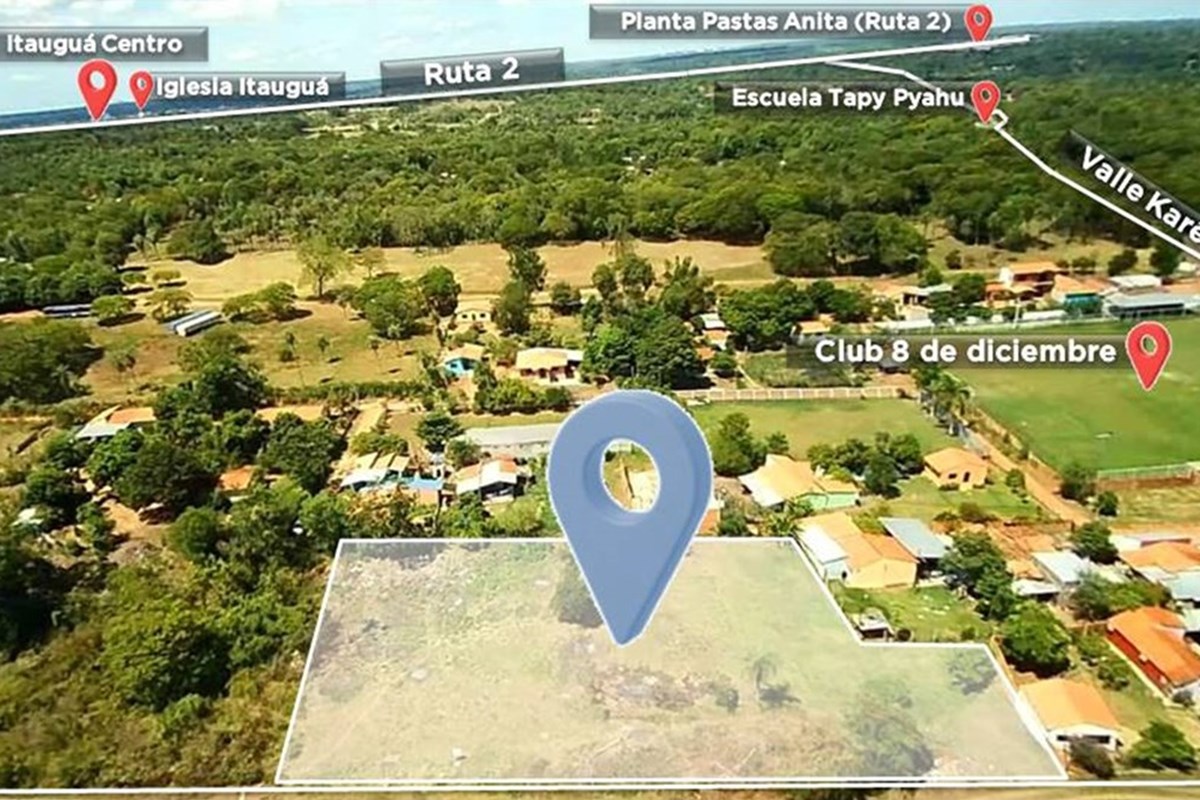 Terreno en venta en Itauguá, Valle Karé - 2.291 m²