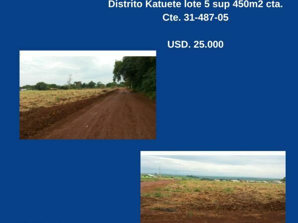 Terreno en venta en Katueté, Canindeyú