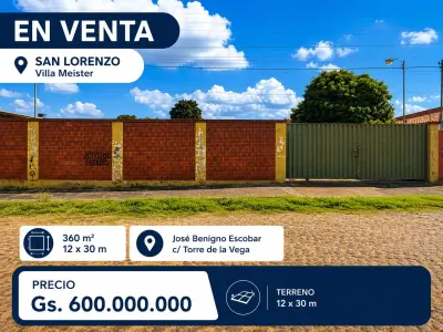 Terreno en venta en Los Nogales, San Lorenzo – 720 m²