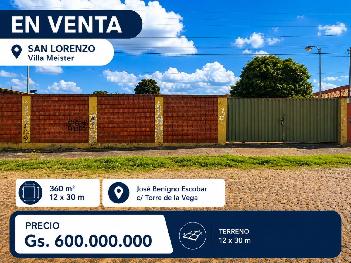 Terreno en venta en Los Nogales, San Lorenzo – 720 m²
