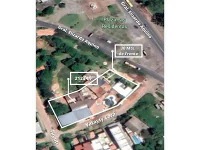 Terreno à venda em Luque com saída para 3 ruas