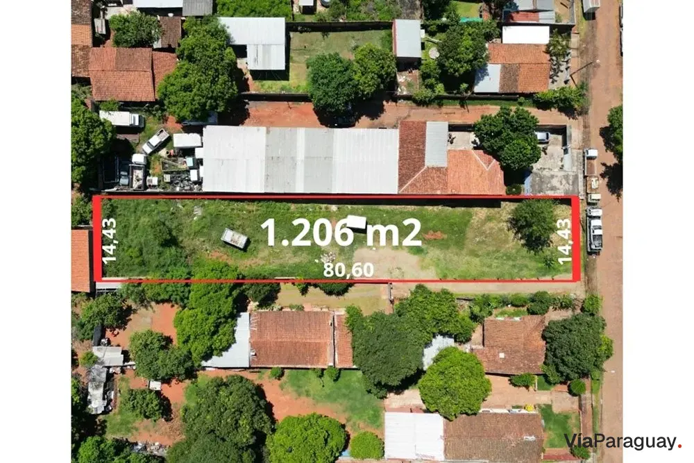 Terreno en venta en Mbocajaty, Ñemby, 1.206 m²