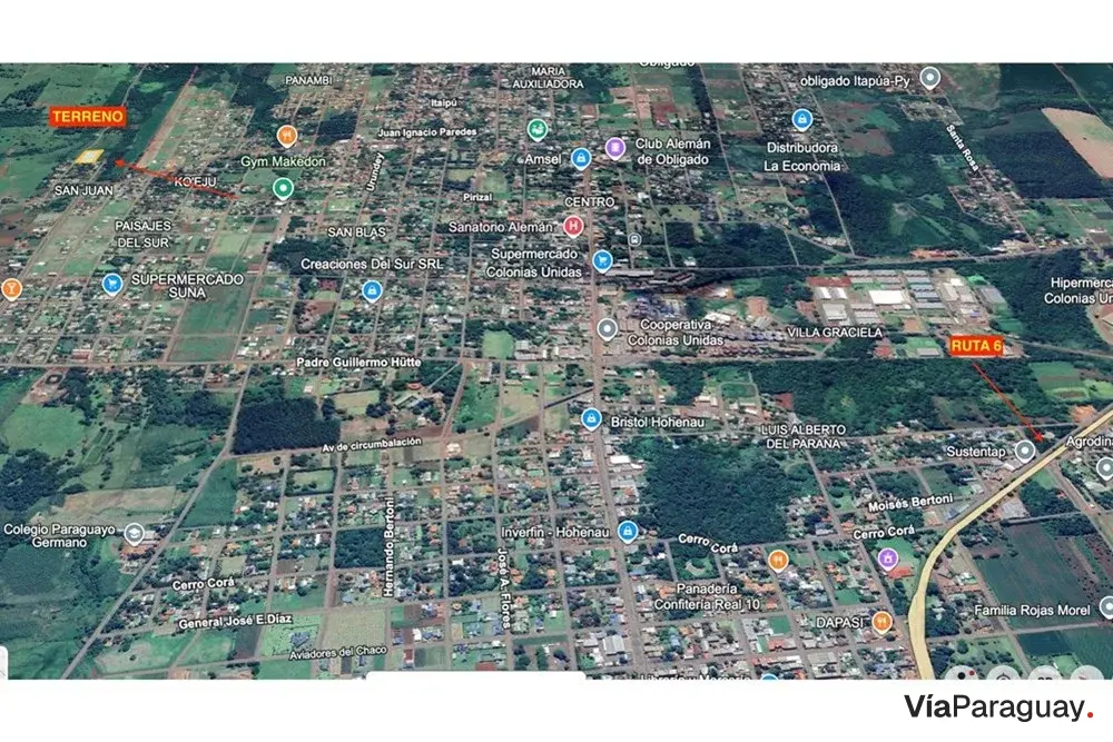 Terreno à venda em Obligado, Itapúa