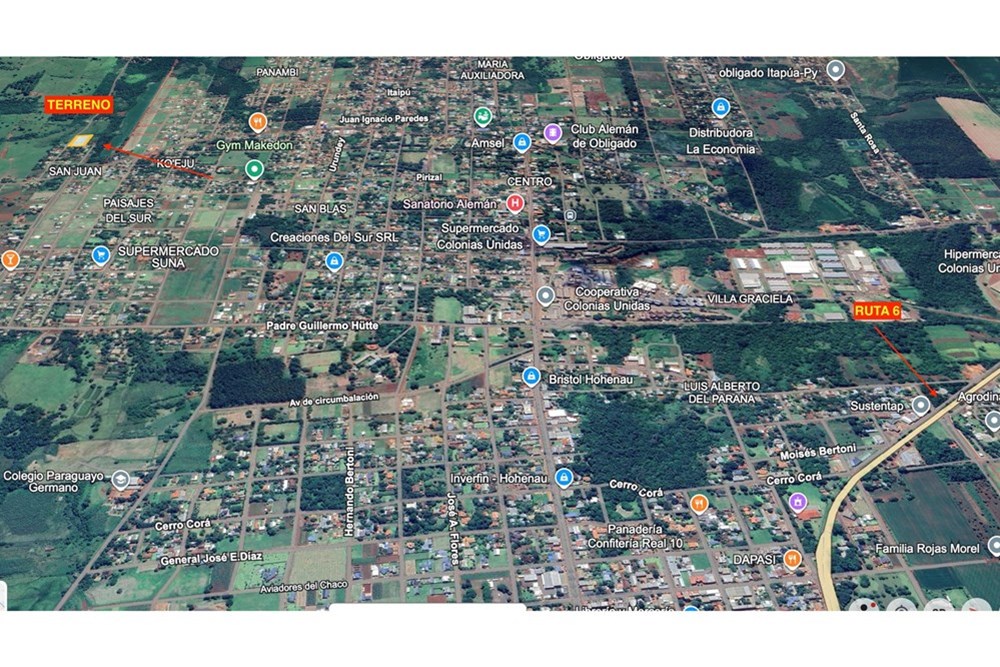 Terreno en venta en Obligado, Itapúa