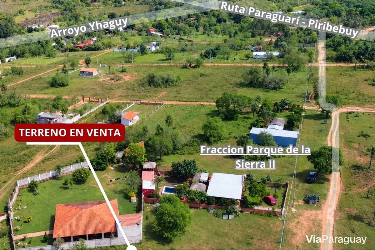 Terreno en venta en Piribebuy, Cordillera - 1.456 m²