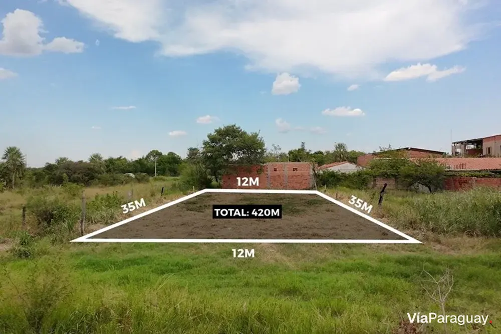 Terreno en venta en Santa Lucía, Limpio, 420 m²