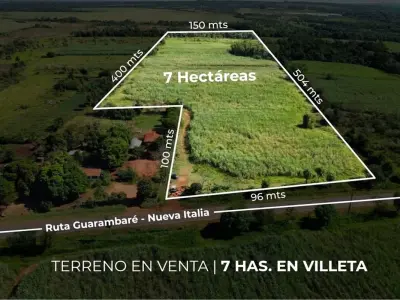 Land for sale in Villeta on Guarambaré - Nueva Italia Route