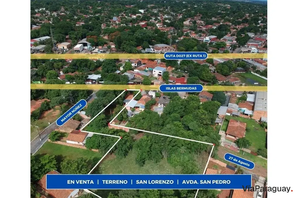 Terreno à venda sobre asfalto em San Lorenzo, Central