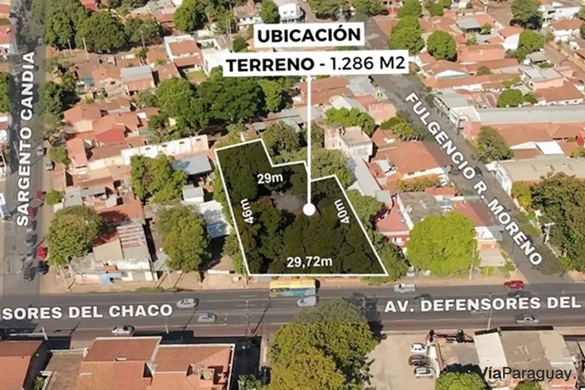 Land for sale on Av. Defensores del Chaco