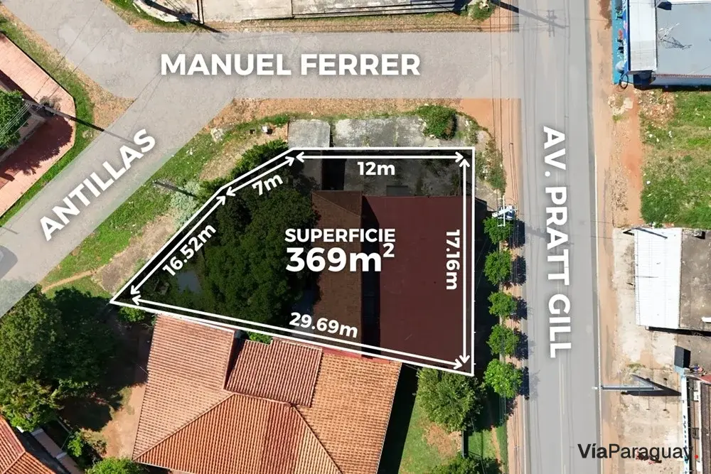 Terreno à venda na Av. Pratt Gill, San Lorenzo