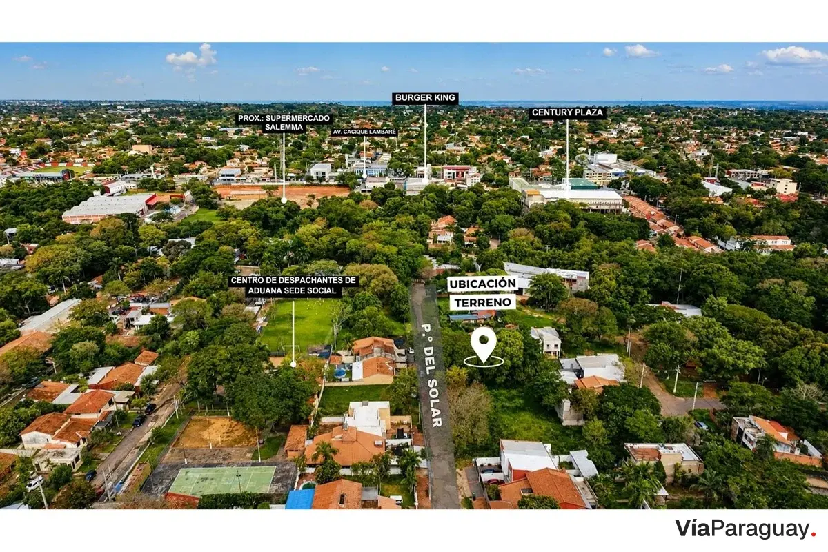 Terreno en venta sobre Paseos del Solar, Lambaré