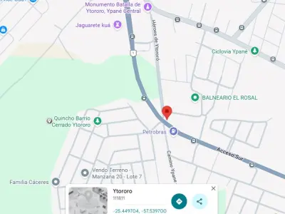 Terreno de esquina no Acceso Sur e Av. Ytororó, Ypané