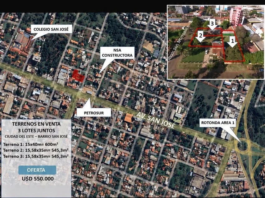 Terreno estratégico en venta en San José, Ciudad del Este