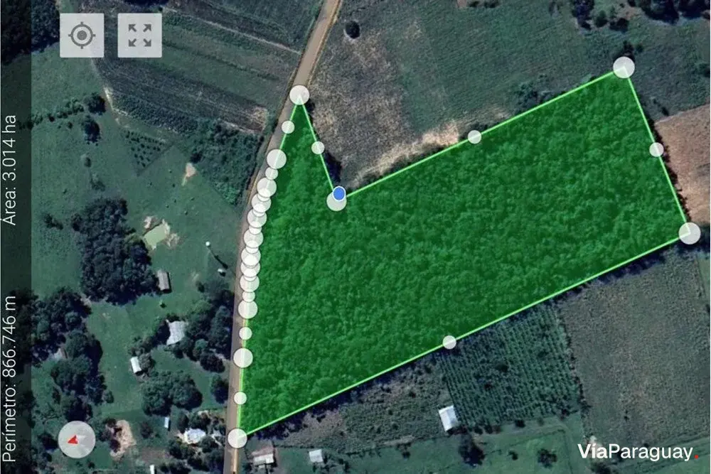 Terreno rural de 3 hectares à venda em Caazapá
