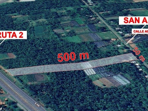 Terreno sobre ruta en venta, Coronel Oviedo, Caaguazú