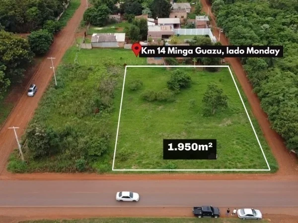 Três terrenos à venda em Minga Guazú, km 14 Monday