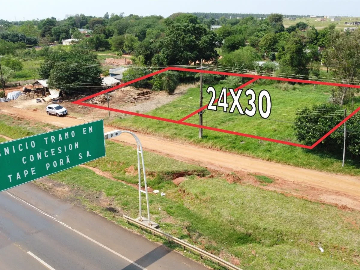 720 m² Land Plot on Ruta 2 in Toro Blanco, Caaguazú
