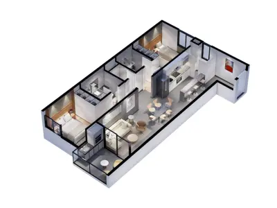 Departamento 2 dormitorios en venta en Las Lomas 4