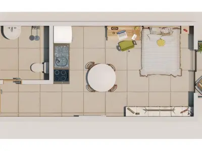 Apartamento novo com 1 dormitório à venda em Pettirossi 3