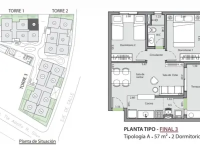 Apartamento mobiliado de 2 quartos no Edifício SmartCity Residencial, Presidente Franco 5