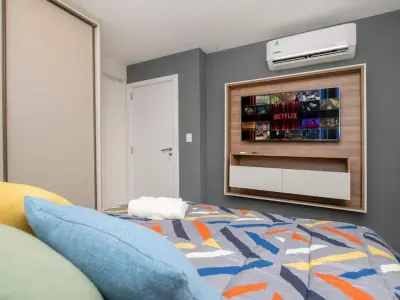 Apartamento de 1 quarto em Villa Morra com varanda e churrasqueira 3